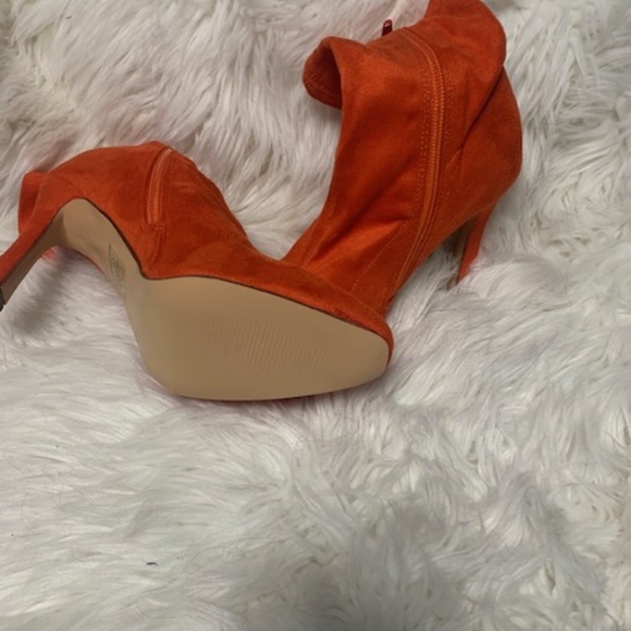 Orange Ankle Boots for Women - Picture 2 of 3